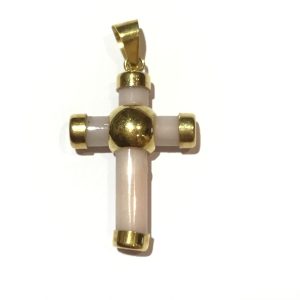 croix corail rose