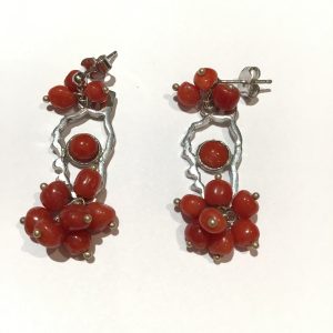 Boucles d’oreilles corse corail