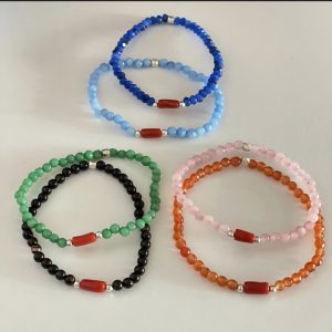 Bracelet corail et pierres naturelles